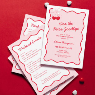 Invitation Baiser adieu au revoir Bachelorette Party