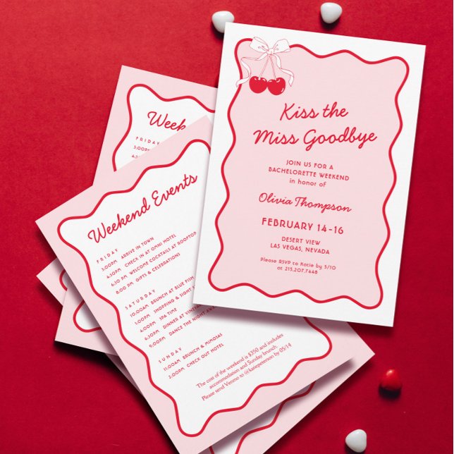 Invitation Baiser adieu au revoir Bachelorette Party (Créateur téléchargé)