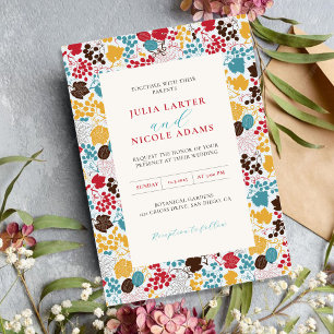 Invitation Baiser Français Fleurs de Raisin de Baie Douce Mar