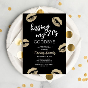 Invitation Baiser mes 20 ans Adieu 30e anniversaire