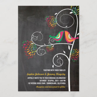 Invitation Baiser Whimsical Inséparables d'été Mariage Invite