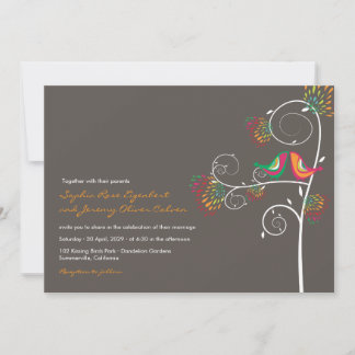 Invitation Baiser Whimsical Inséparables d'été mariage RSVP