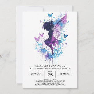 Invitation Baisers papillon Fairy Anniversaire
