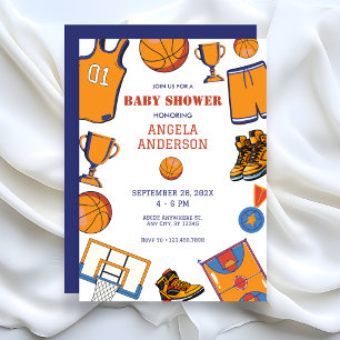 Invitation Baketball baby shower