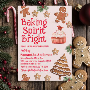 Invitation Baking Spirit   Échange de cookies de Noël