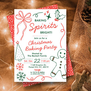 Invitation Baking Spirits Bright Fête d'échange de biscuits