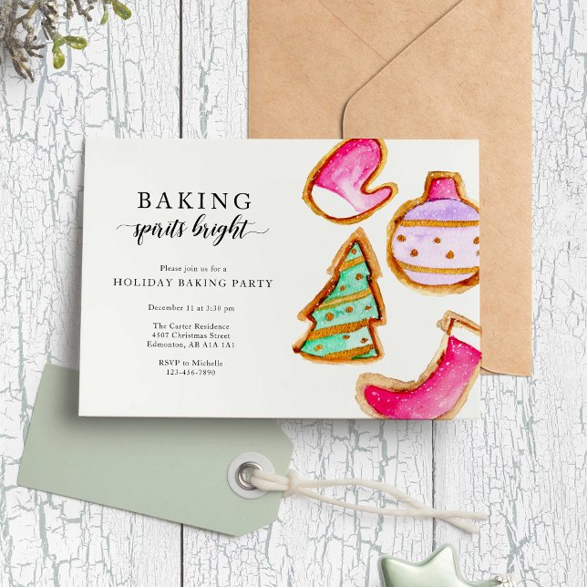 Invitation Baking Spiritueux Bright Baking Party Simple (Créateur téléchargé)