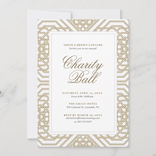 Invitation Bal de charité (Devant)