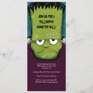 Invitation Bal de Frankenstein  Halloween Party Invita