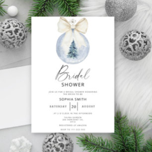 Invitation Bal de Noël hivernal Bouquet de mariage