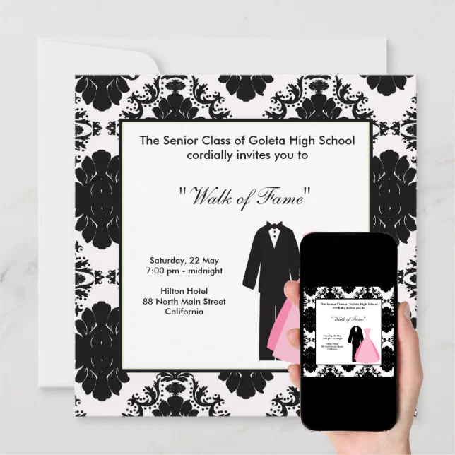 Invitation Bal de promo Zazzle.fr