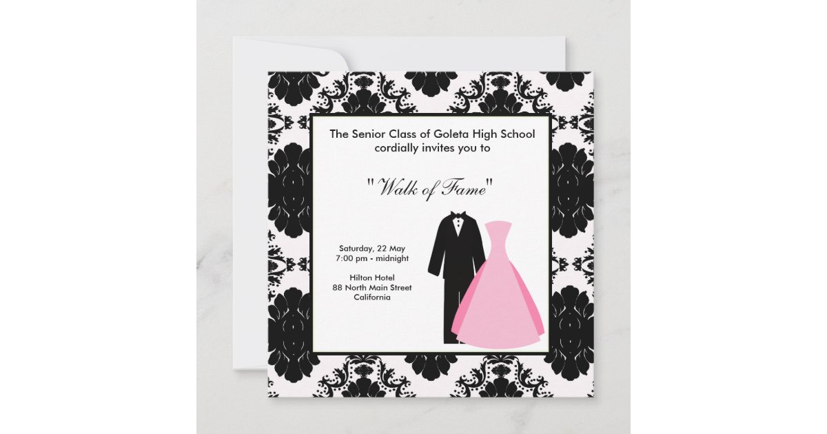 Invitation Bal de promo Zazzle.fr