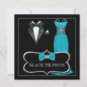 Invitation Bal de promo Robe de soirée Rouge Noir Tenue de so