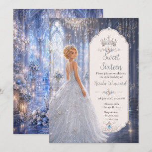 Invitation Bal de Sweet Sixteen sous la lumière de la lune