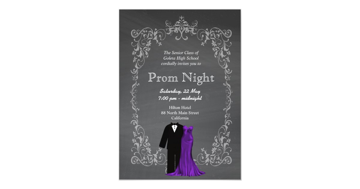 Invitation Bal d'étudiants de tableau Zazzle.fr