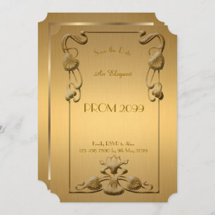 Invitation Bal d'étudiants Supérieur-Junior, or de l'or X