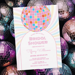 Invitation Bal Disco Super rétro les années 70 80s Fête des m
