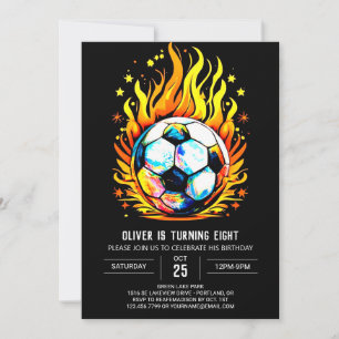 Invitation Bal élégant Printable Soccer Anniversaire