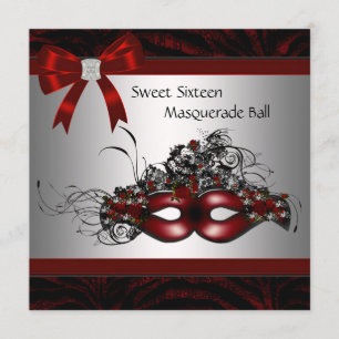 Invitation Bal masqué au Masque Rouge