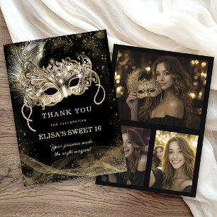 Invitation Bal masqué glamour pour les 16 ans de ma fille mer