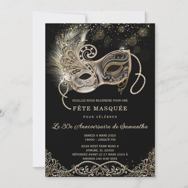 Invitation Bal Masquerade (Devant)