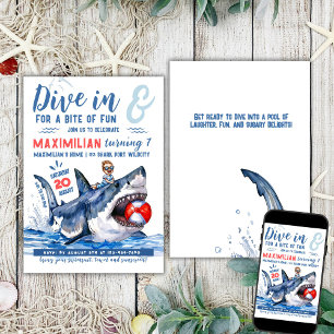 Invitation Balade de requin 2 Pool Party