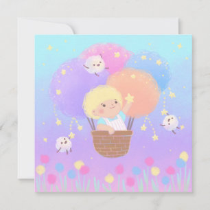 Invitation Balade en bonbon de coton doux avec monstres en lu
