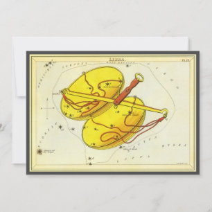 Invitation Balance de la constellation vintage Libra Urania's