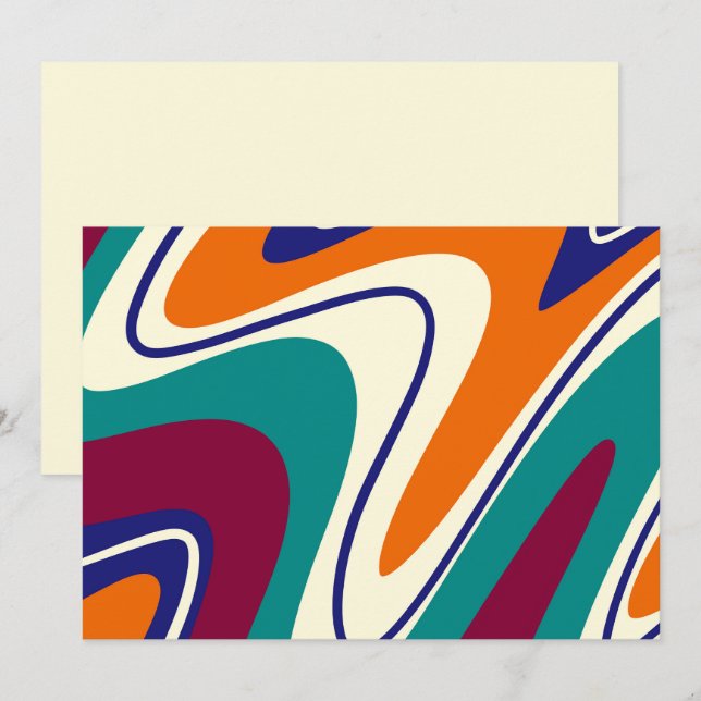 Invitation Balances rétro - Style les années 70 classique (Devant / Derrière)