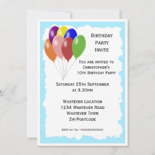 Invitation Balcons fête d'anniversaire