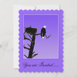 Invitation Bald Eagle at Sunset - Art original de la faune