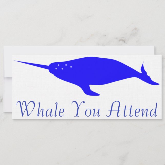 Invitation Baleine que vous vous occupez (Devant)