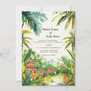 Invitation Bali Mariage Inviter Paysage Tropical