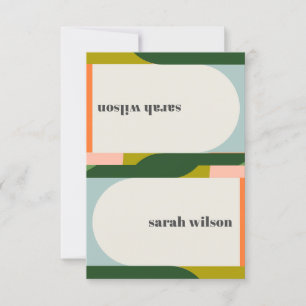 Invitation Balise de nom de la tente Mariage Abstraite super 