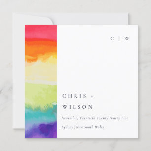 Invitation Balise de préférence numérique Mariage Rainbow Col