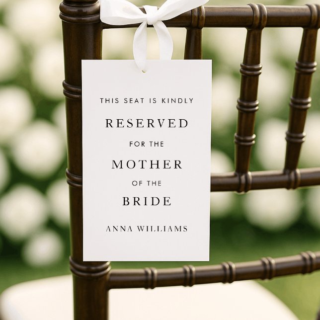 Invitation Balise simple pour fauteuil Mariage, étiquette ass (Créateur téléchargé)