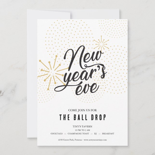 Invitation Ball Drop New Year's Eve Party (Devant)