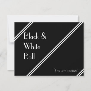 Invitation Ball noir et blanc