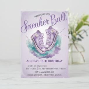 Invitation Balle de Basket personnalisée Sweet 16e anniversai