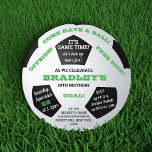 Invitation Balle De Football N'Importe Quel Âge Anniversaire<br><div class="desc">Célébrez en style avec ces invitations tendance à l'anniversaire. Le design est facile à personnaliser avec votre libellé d'événement spécial et vos invités seront ravis quand ils reçoivent ces invitations fabuleux.</div>