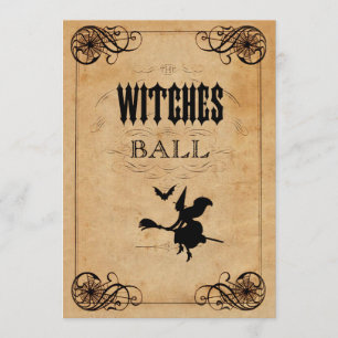 Invitation Balle des sorcières Vintages 70e anniversaire Doub