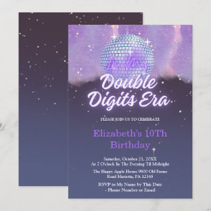 Invitation Balle Disco Anniversaire 10 ans Dans Mon Ère À Dou