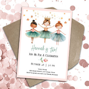 Invitation Ballerina 2e fille anniversaire