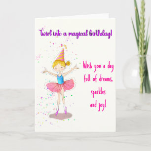Invitation Ballerina anniversaire pour une fille spéciale