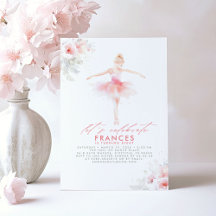 Ballerina Ballet Floral rose fête d'anniversaire