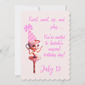 Invitation Ballerina Cappucina Anniversaire Personnalisable