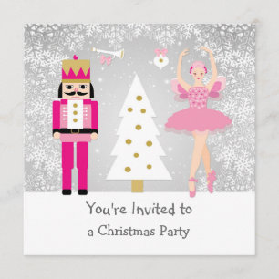Invitation Ballerina, Casse-noix, arbre de Noël