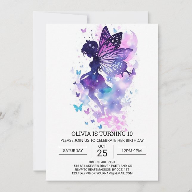 Invitation Ballerina Dreams Fairy Tale Anniversaire (Devant)