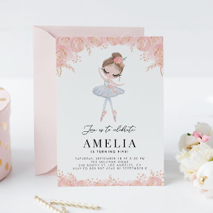 Invitation anniversaire enfant Danseuse étoile │ Planet Cards