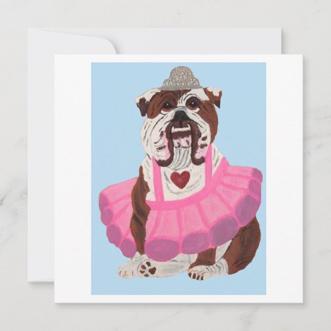 Invitation Ballerine Bouledogue (Devant)